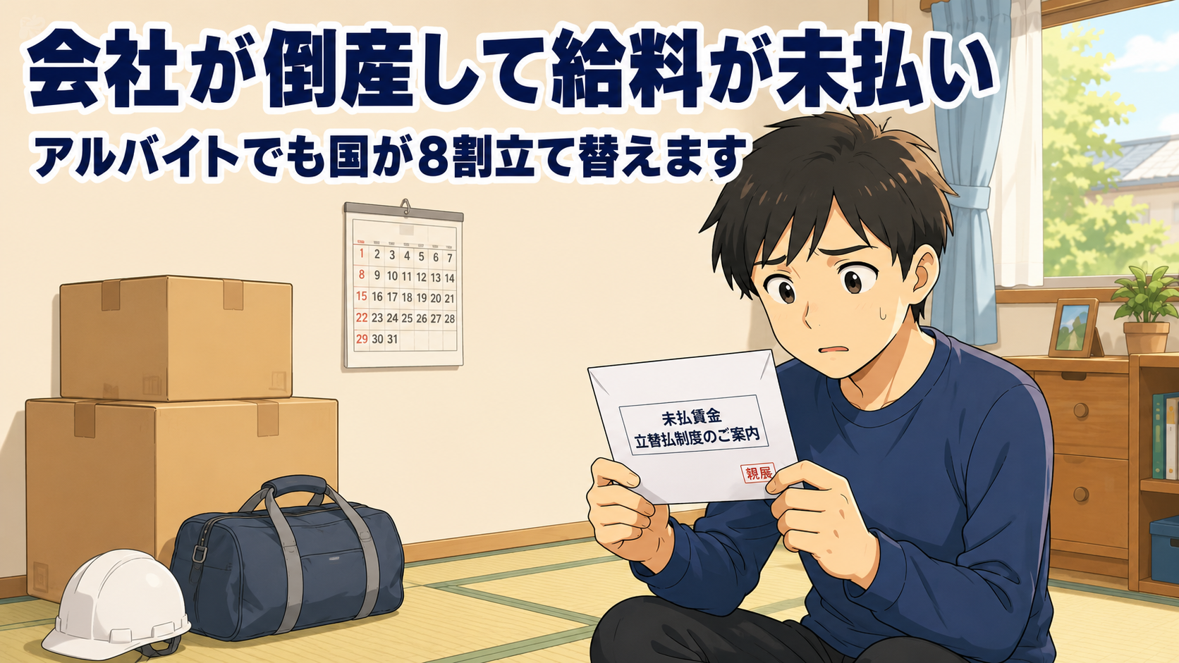 会社の倒産で給料が未払いになったときの未払賃金立替払制度